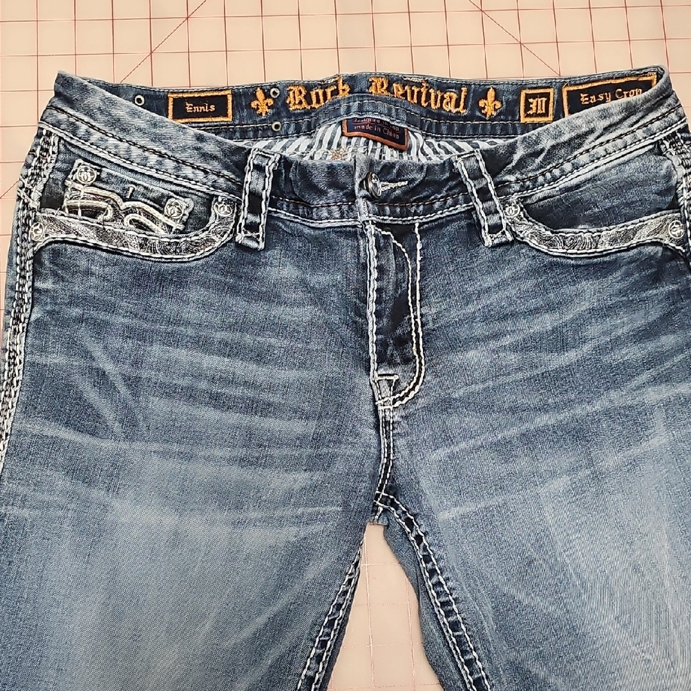 Rock Revival ENNIS Easy Crop Size 30 Womens Jeans